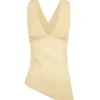 Dora, beige silk georgette top