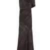 Dye, long stretch silk transformable dress