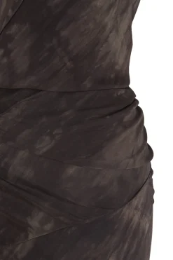 Dye, long stretch silk transformable dress