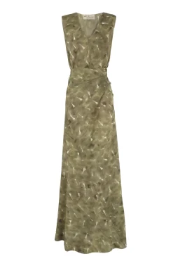 Elise, pua print organic silk dress