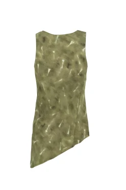 Elise, pua print organic silk top