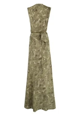 Elise, pua print organic silk dress