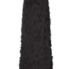 Epica, long silk skirt with a feathered effect
