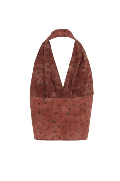 Etna, top de seda dots print