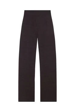 Fania, pantalon en lino y viscosa blueberry