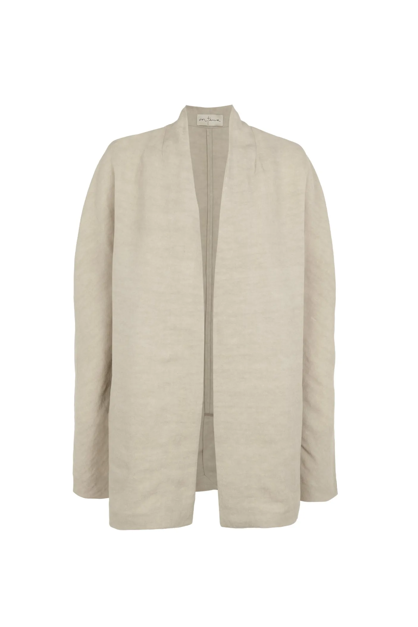 Fania, stone gray linen and viscose jacket