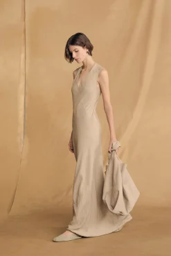Fania, stone long dress