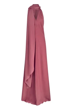 Farah, convertible dress in pink silk