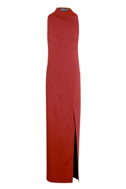 Fiona, carmine red fitted dress