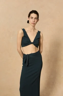 Fiona, crop top azul
