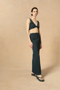 Fiona, crop top azul