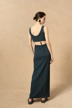 Fiona, crop top azul