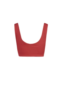 Fiona, crop top rojo carmin