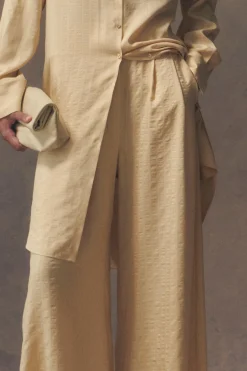 Frances, long pants in vanilla silk