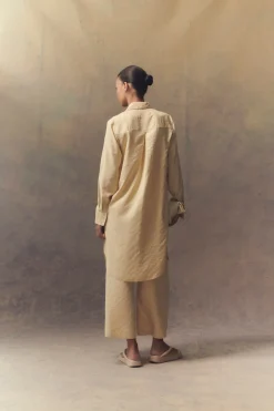 Frances, long pants in vanilla silk