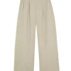 Francisca, cinnamon striped silk pants