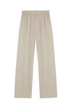 Francisca, cinnamon striped silk pants