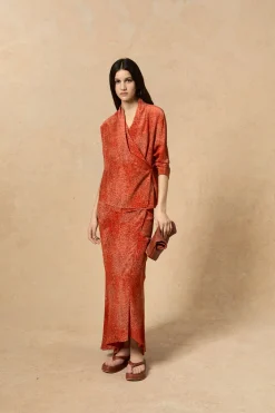 Geisha, sandalia plana arcilla
