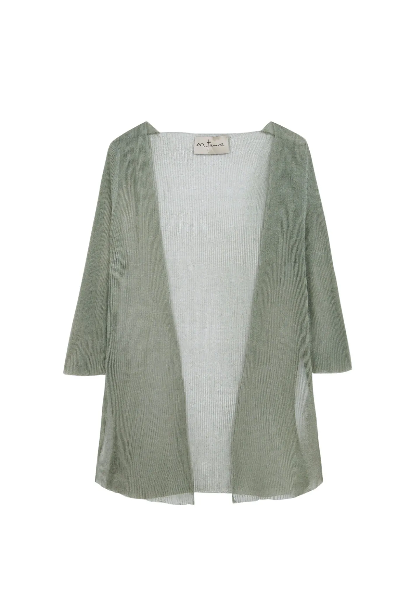 Giulia, chaqueta en punto de seda aqua