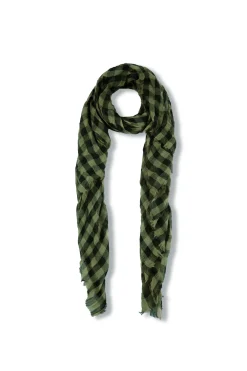 Giuseppe, green checked foulard