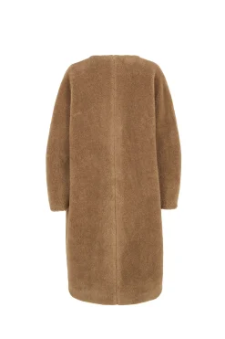 Hair, brown wool and silk coat