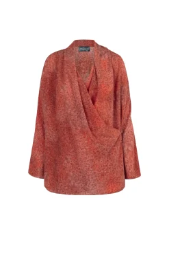 Ingrid, granada print silk blouse