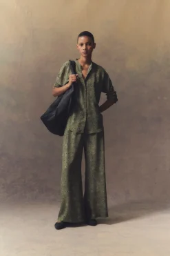 Irina, printed silk pants