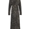 Irma, long yasu print silk dress