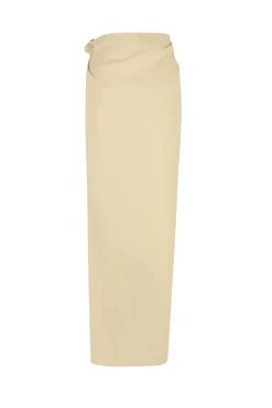 Jackie, ivory yak wool sarong skirt