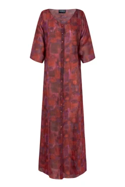 Janis, indira print dress in ramie