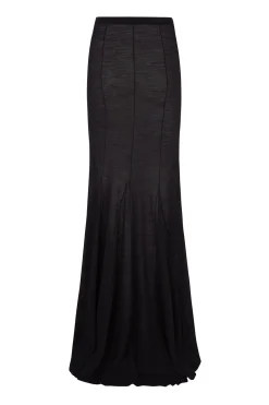 Jenna, skirt in black virgin wool