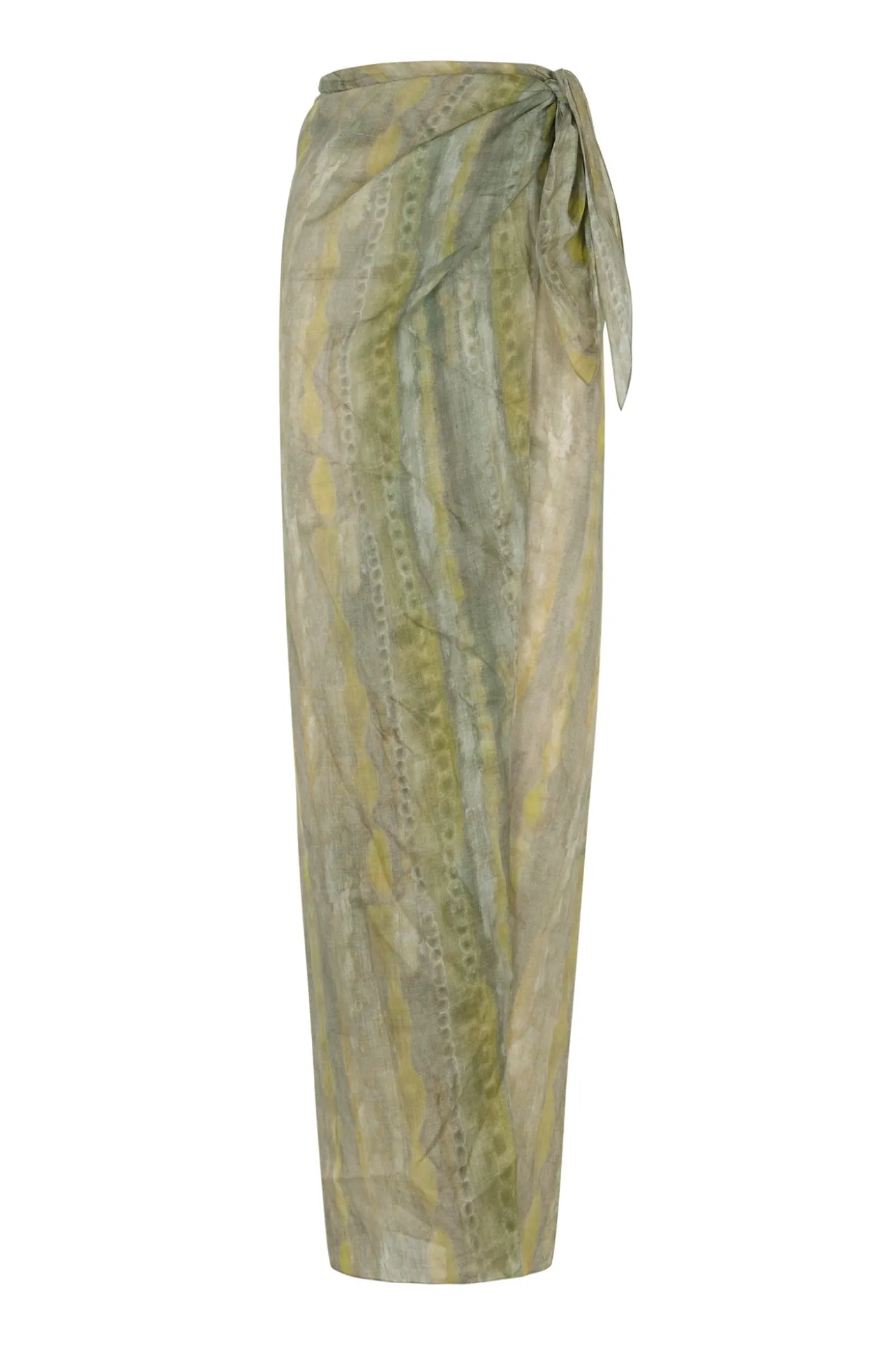 Jill, printed ramie sarong skirt