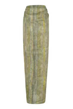 Jill, printed ramie sarong skirt