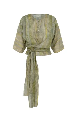 Jill, printed ramie top