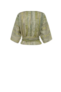 Jill, printed ramie top