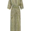 Jill, vestido midi en ramio estampado