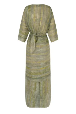 Jill, vestido midi en ramio estampado