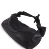 Jin L, black leather fanny pack