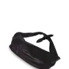 Jin S, black leather fanny pack