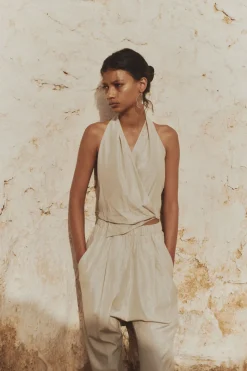 Josephine, silver silk pants