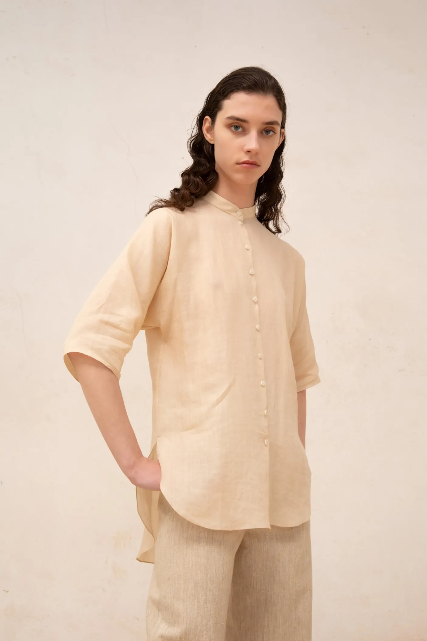 Jules, camisa en ramio vison