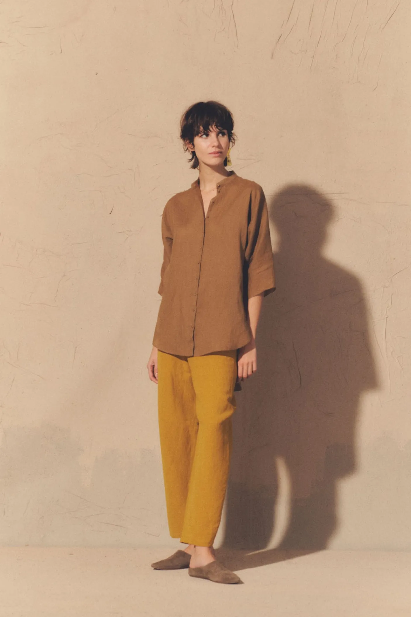 Jules, top en ramio gris humo