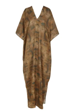 Kaftan, taiyo print ramie dress
