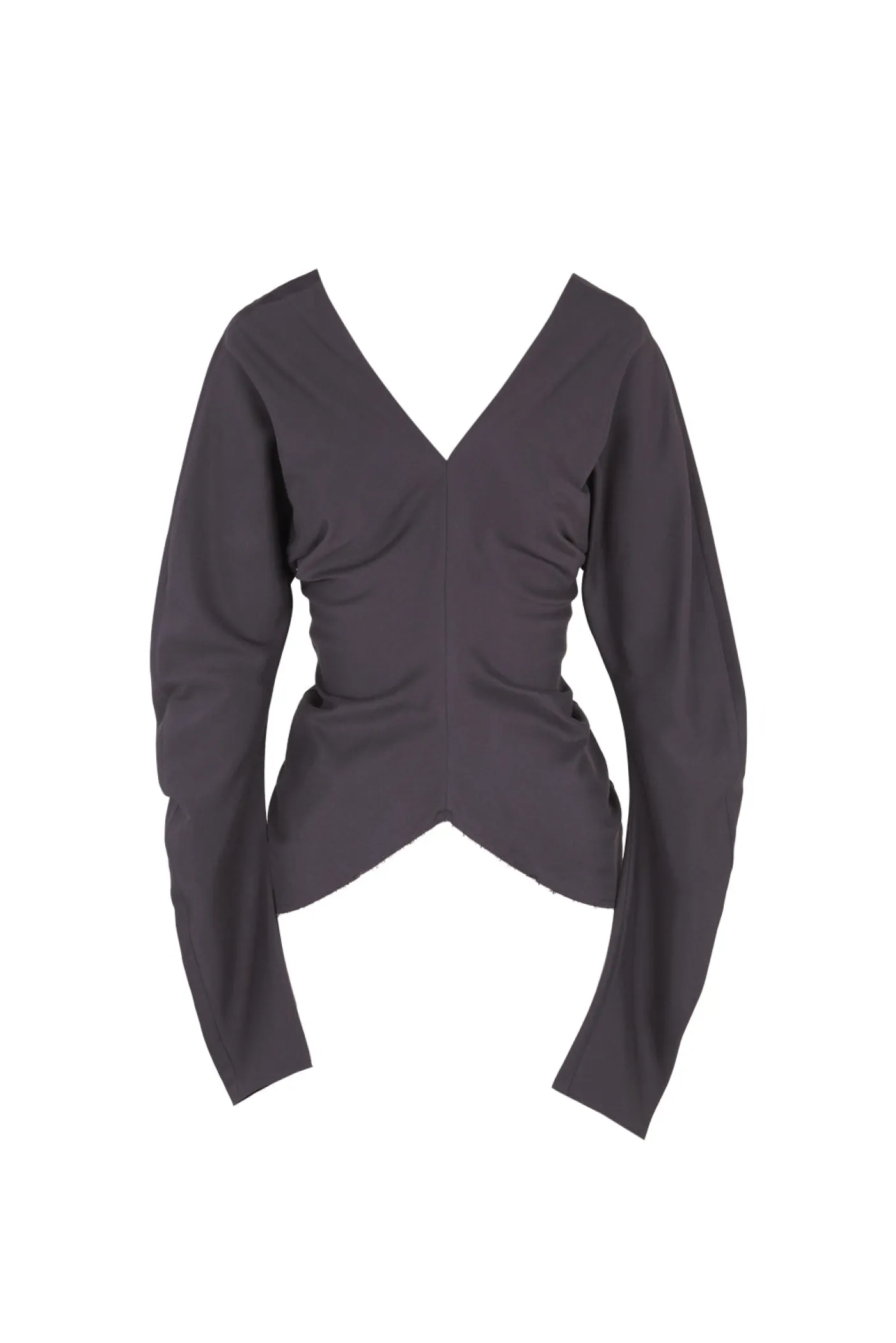 Kaz, lead grey silk top