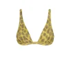 Khata, feline print bikini top en poliamida reciclada