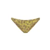 Khata, feline print bikini low brief en poliamida reciclada
