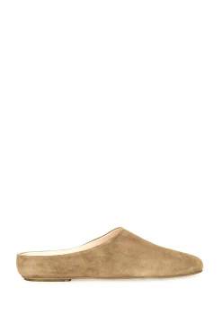 Kibal, babucha mujer de ante beige dorado