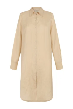 Kurt, long vanilla silk shirt