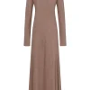 Lanna, cappuccino virgin wool and cashmere dress