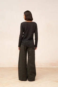 Lena, jersey de alpaca, lana merino y seda crudo